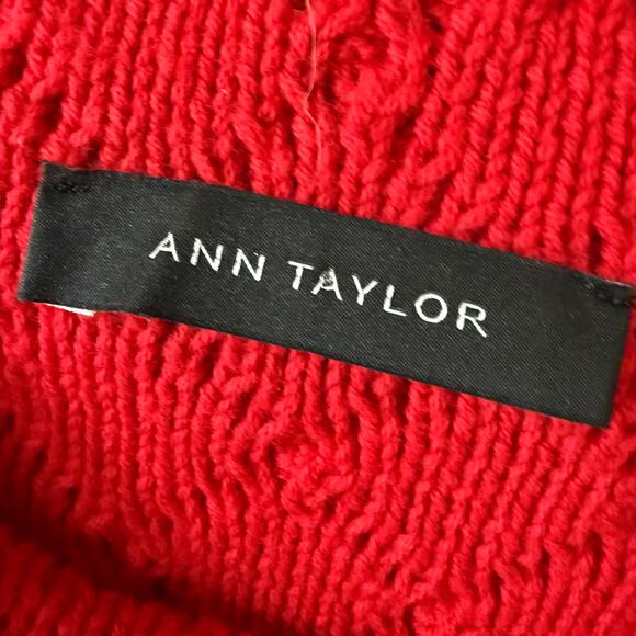 Ann Taylor Size XL Petite Cable Knit Red Pullover Sweater size XL - Picture 2 of 6